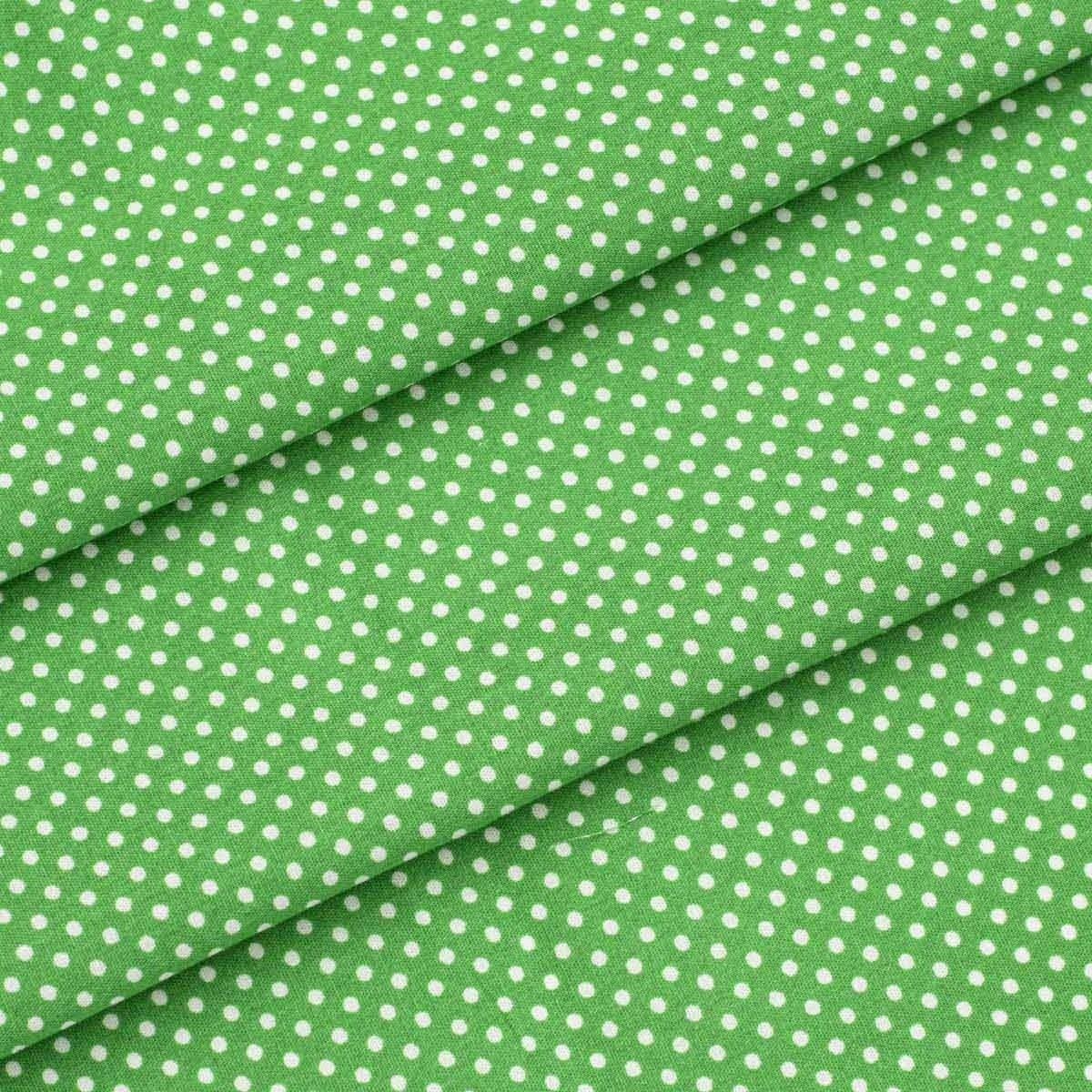 Green Small Polka Dots Patchwork Fabric фото 1