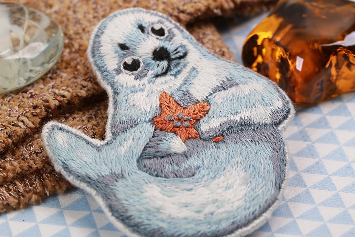 Baby Seal Brooch Embroidery Kit фото 4