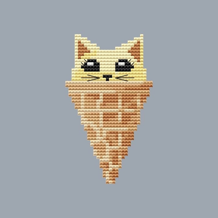 Ice Cream with Lemon Cat Cross Stitch Pattern фото 2
