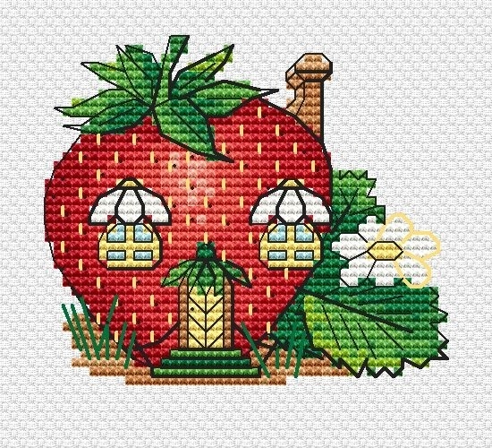 Garden Stories. Strawberry Cross Stitch Pattern фото 1