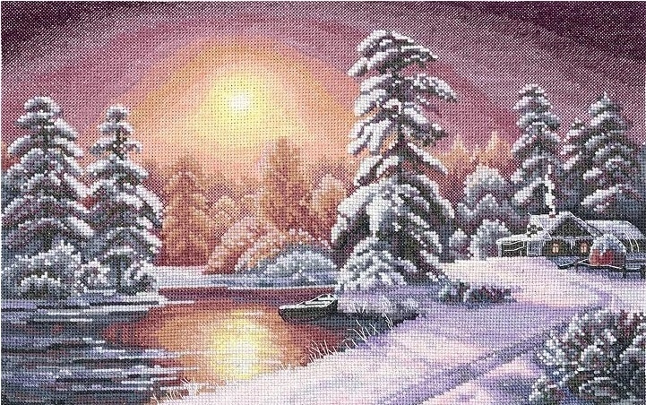 Winter Dawn Cross Stitch Kit фото 1