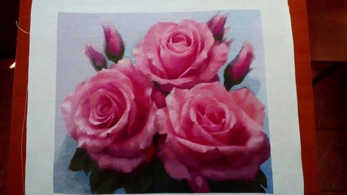 Watercolor Rose Flowers Cross Stitch Pattern фото 3