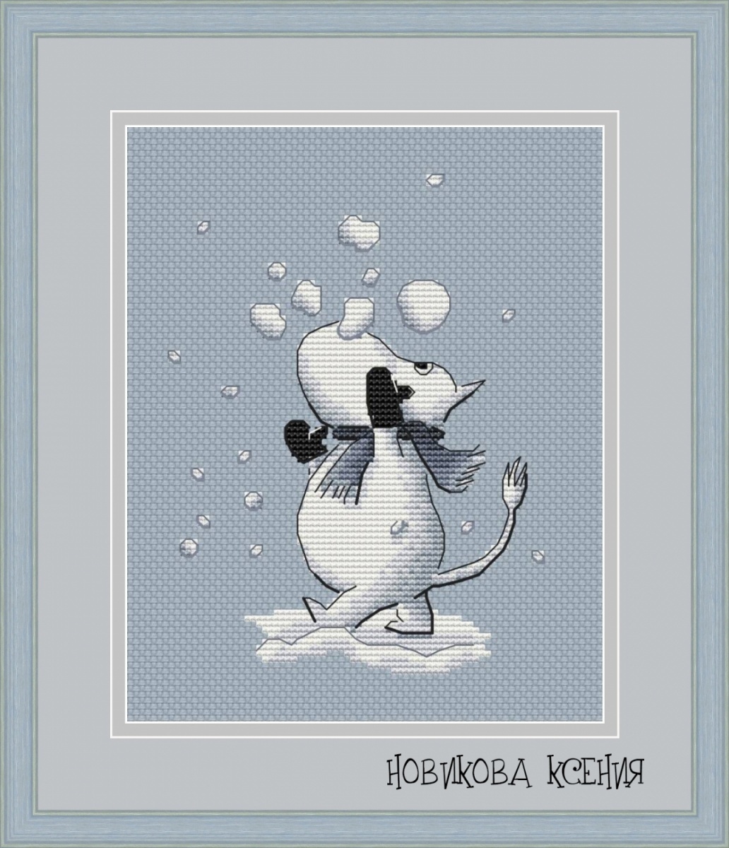 Winter in Moomin Cross Stitch Pattern фото 1