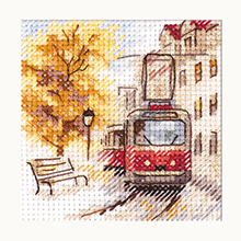 Autumn in the City. The Tram Cross Stitch Kit фото 1