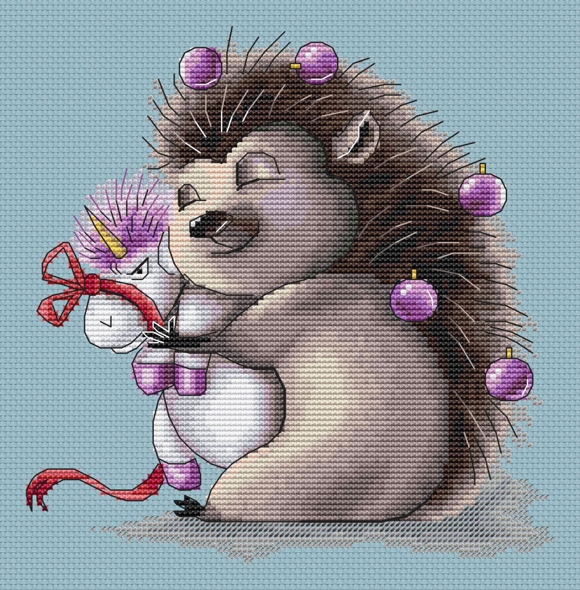Hedgehog with Unicorn Cross Stitch Pattern фото 4