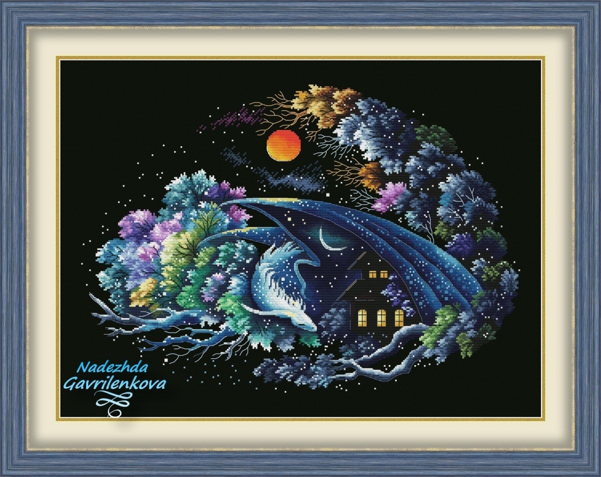 Dragon - Guardian of Good Dreams Cross Stitch Pattern фото 1