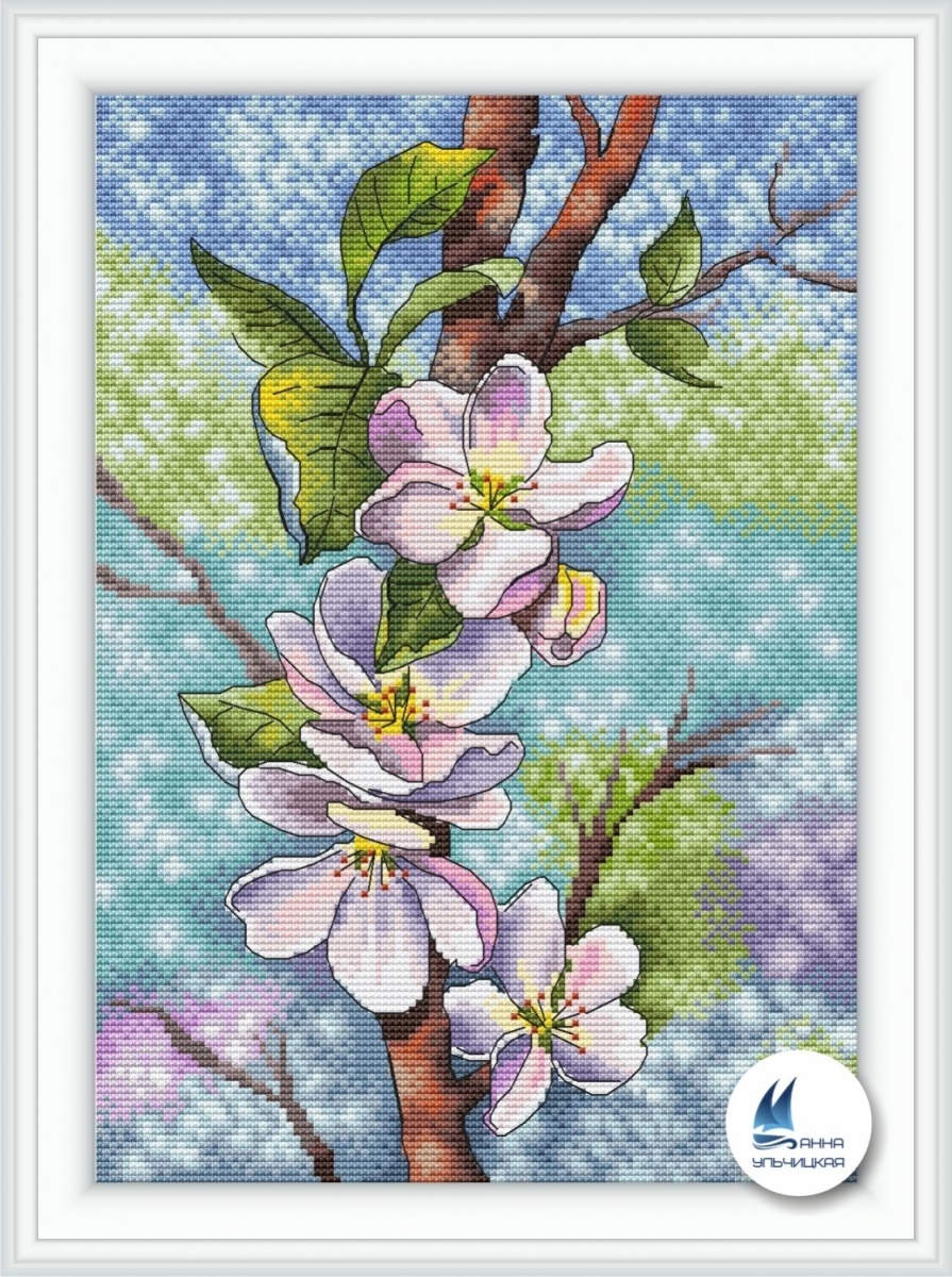 An Apple Blossom Cross Stitch Chart фото 1