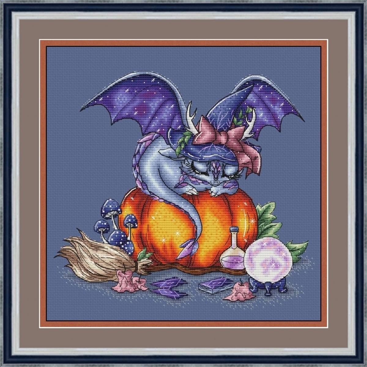 Halloween Dragon Cross Stitch Pattern фото 1