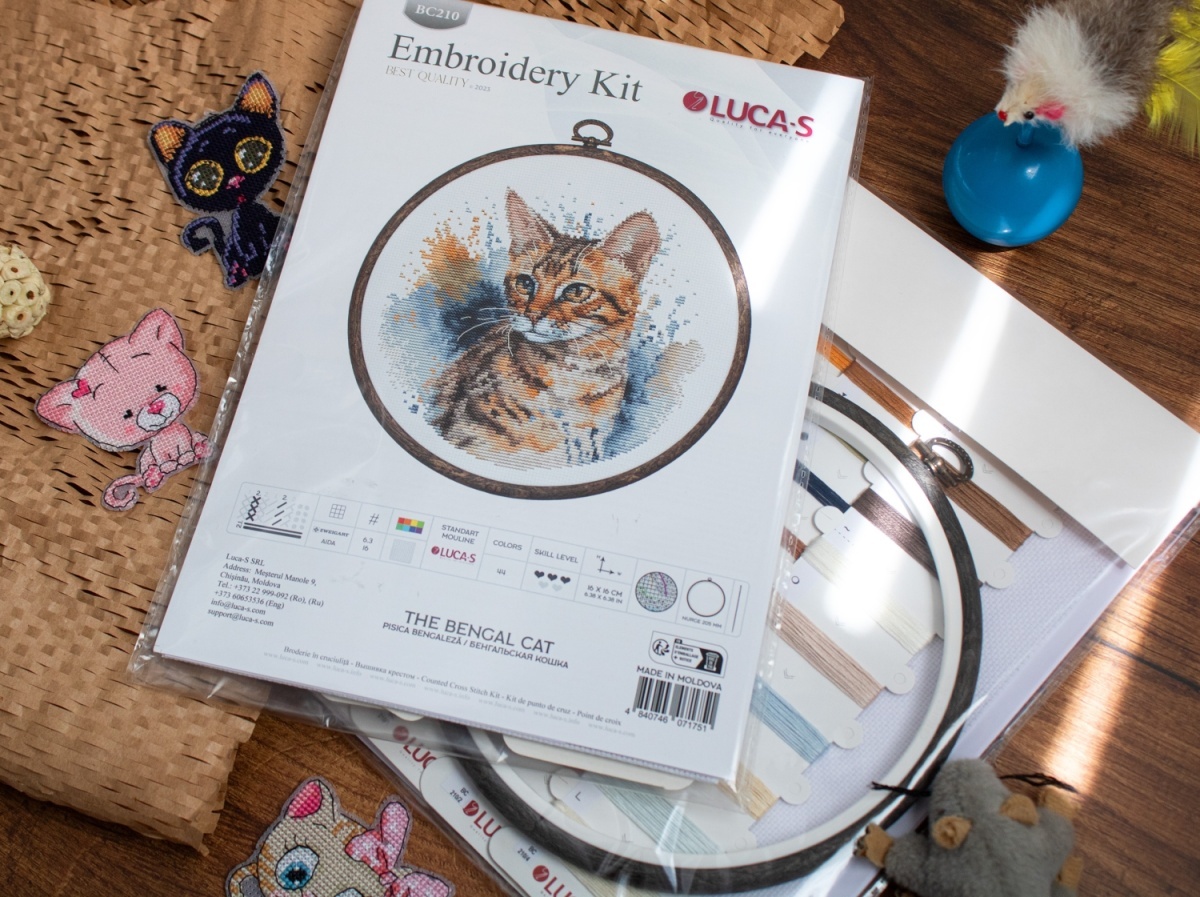 The Bengal Cat Cross Stitch Kit фото 4