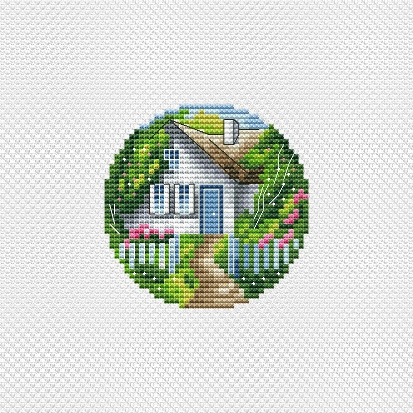 House 3 Cross Stitch Pattern фото 1