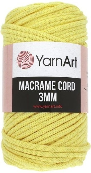 YARNART MACRAME ROPE 3 MM - MACRAME CORD LIGHT GREY - 756