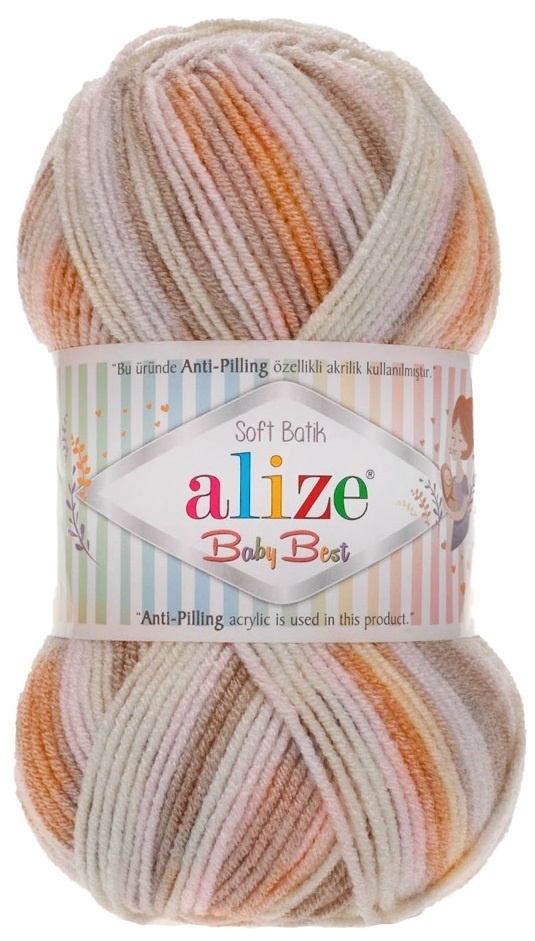 Alize Baby Best Batik, 90% acrylic, 10% bamboo 5 Skein Value Pack, 500g фото 6