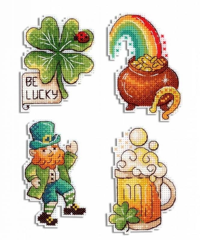 St.Patrick 's Day Magnets Cross Stitch Kit фото 1