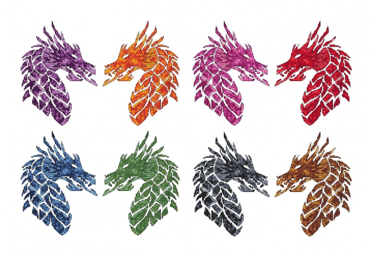 Dragons. Panels Cross Stitch Pattern фото 3