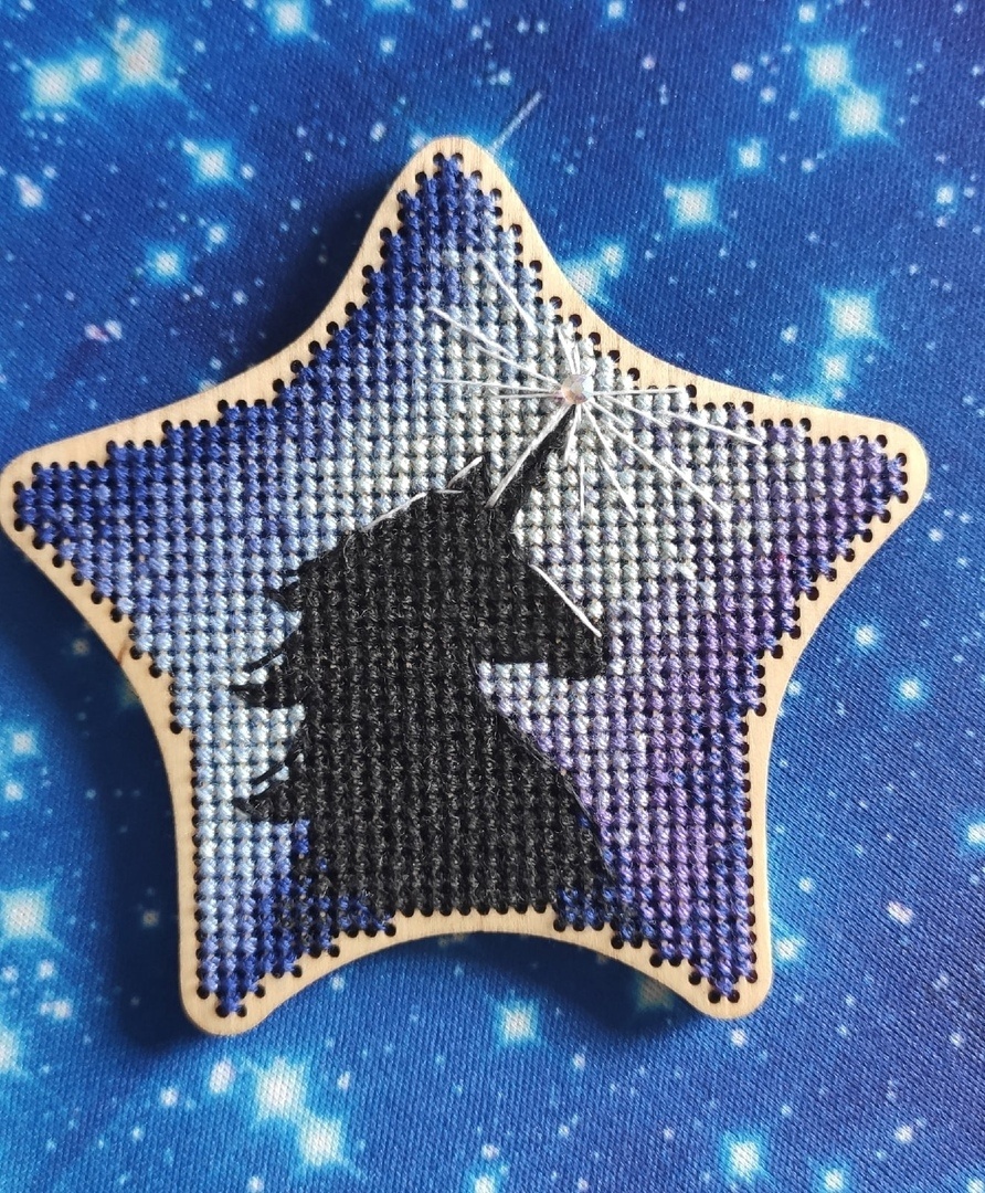 Unicorn Star Cross Stitch Pattern фото 3