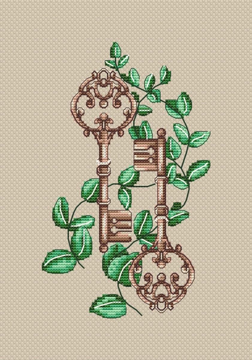 Keys Cross Stitch Pattern фото 1