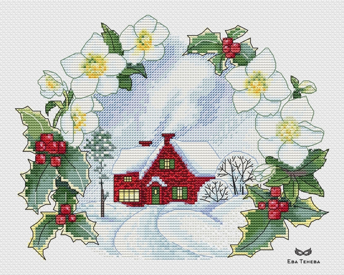 Delicate Scent of Winter Cross Stitch Pattern фото 2