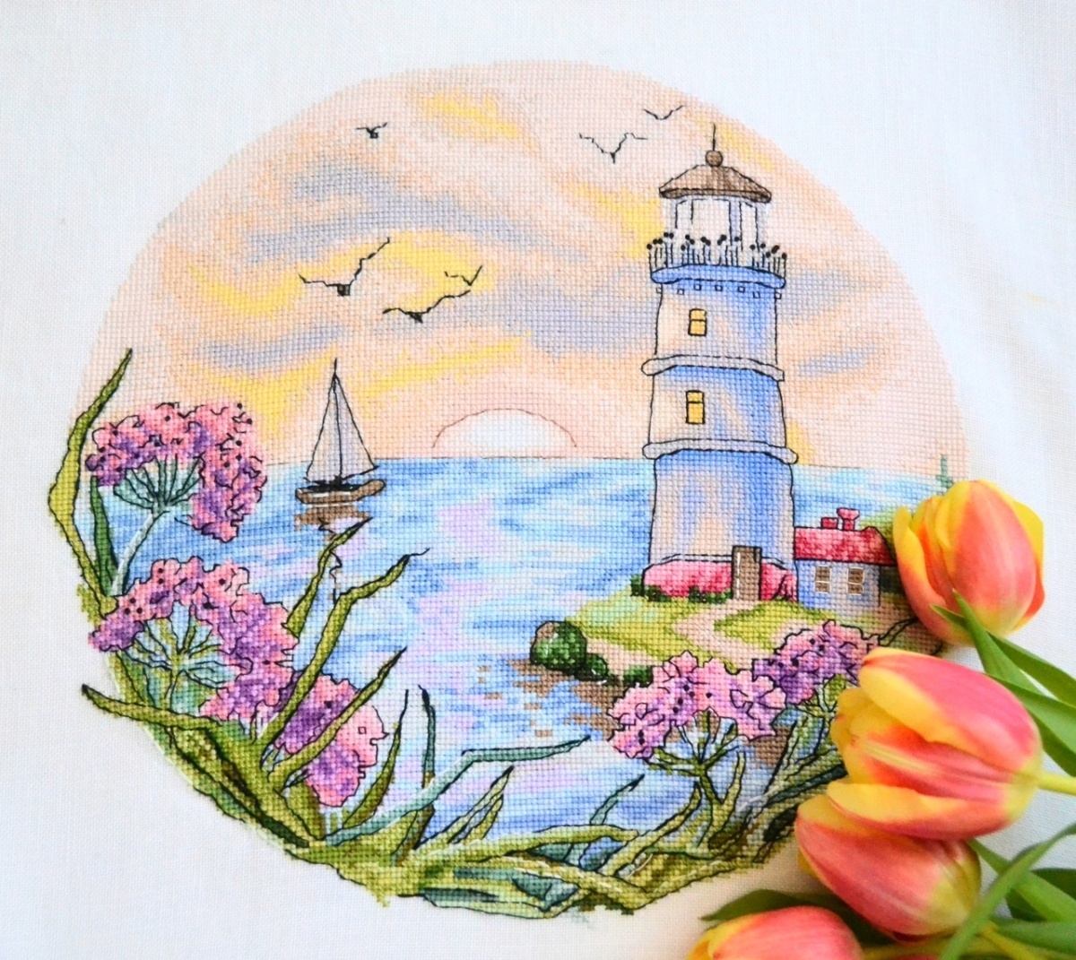 Lighthouses. Silence Cross Stitch Pattern фото 2