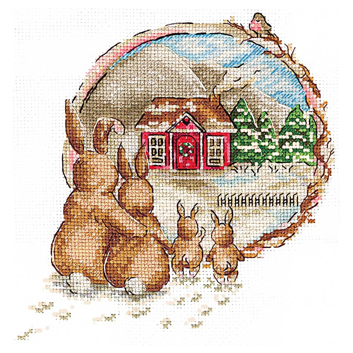 Winter Housewarming Cross Stitch Kit фото 1