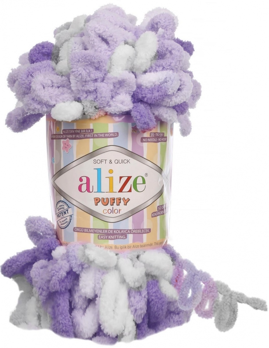 Alize Puffy Color, 100% Micropolyester 5 Skein Value Pack, 500g фото 59