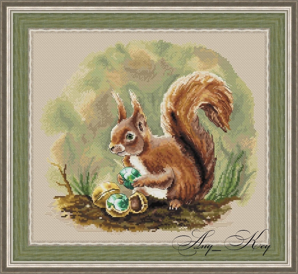 Fairy Tale Squirrel Cross Stitch Pattern фото 1