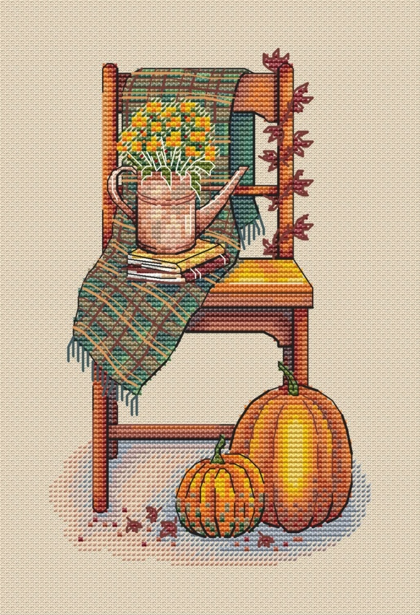 Autumn Chair Cross Stitch Pattern фото 3
