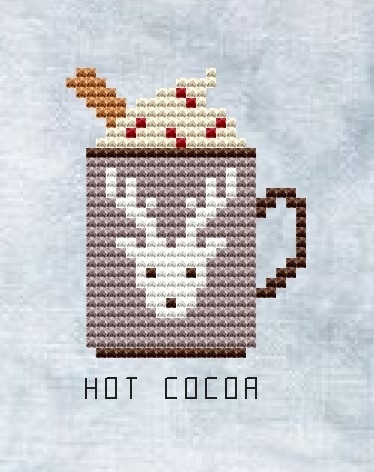 Hot Cocoa Mug Cross Stitch Pattern фото 1