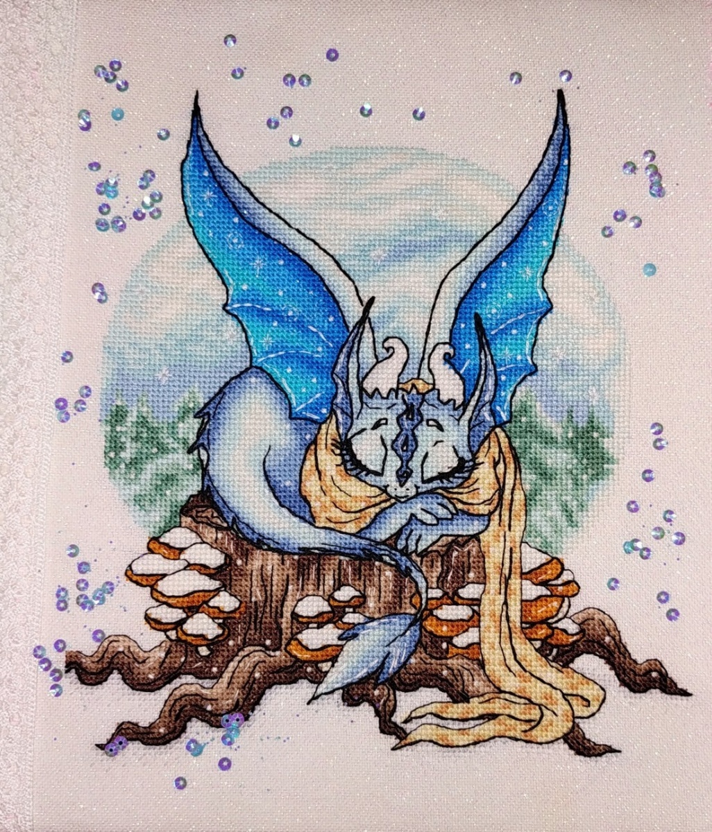 Winter Dragon Cross Stitch Pattern фото 5