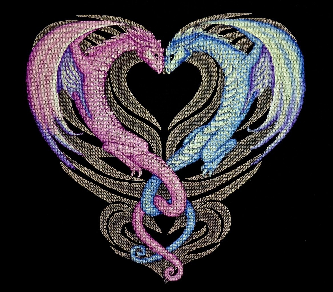Dragon Heart Cross Stitch Pattern фото 2