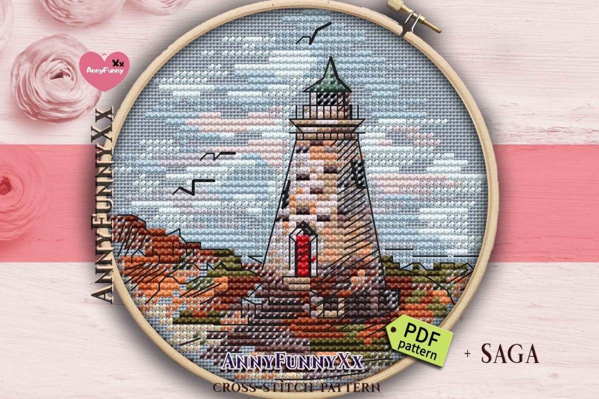 Small Lighthouse 7 Cross Stitch Pattern фото 1