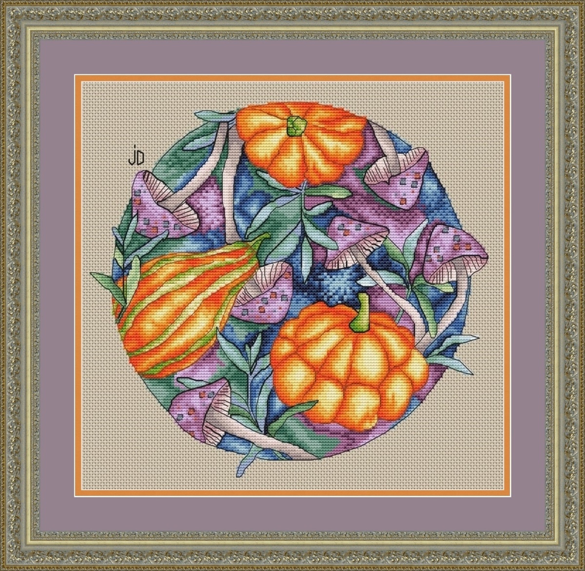 Mushrooms-Vegetables Cross Stitch Pattern фото 1