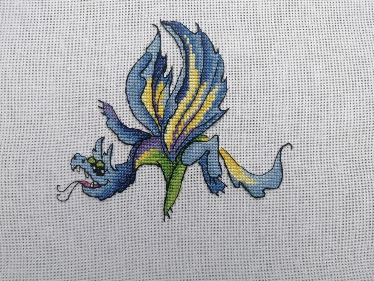 Dracoflower. Iris Cross Stitch Pattern фото 2