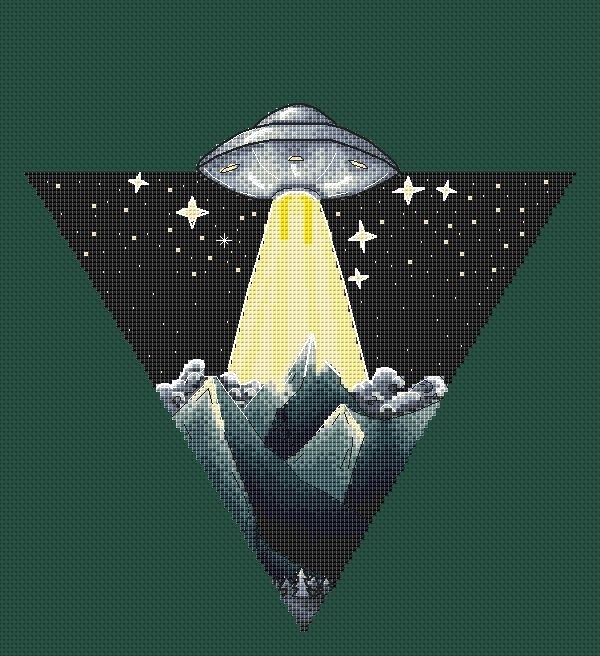 UFO Cross Stitch Pattern фото 2