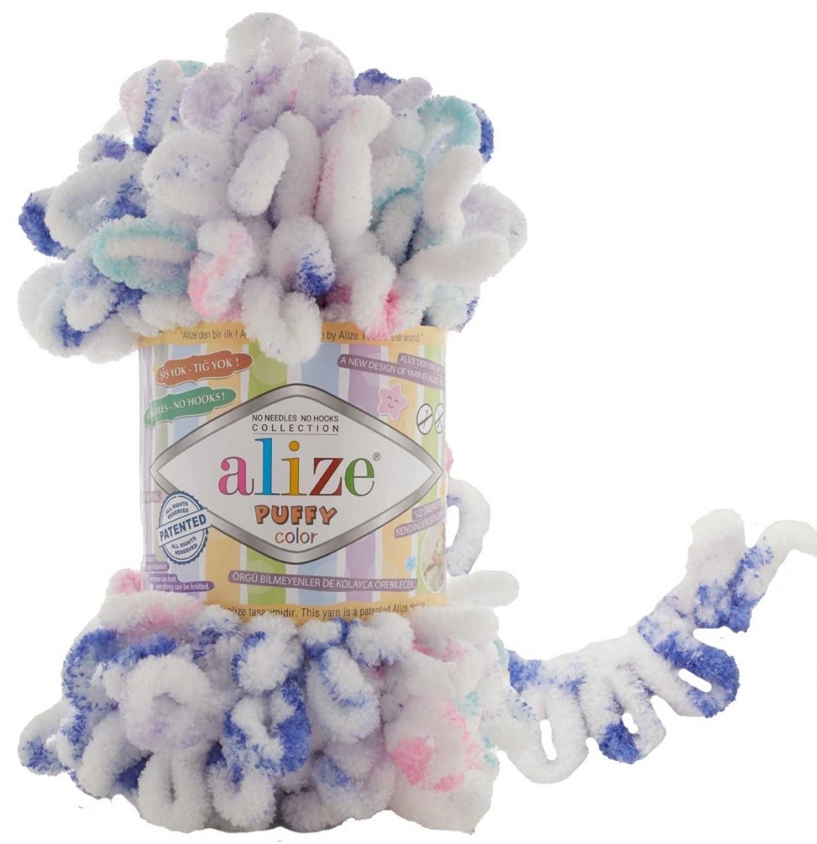 Alize Puffy Color, 100% Micropolyester 5 Skein Value Pack, 500g фото 42