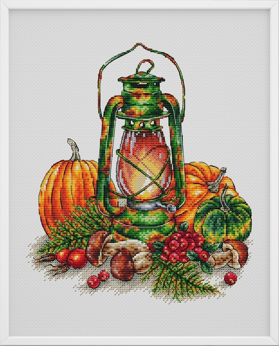 Autumn Lamp Cross Stitch Chart фото 1