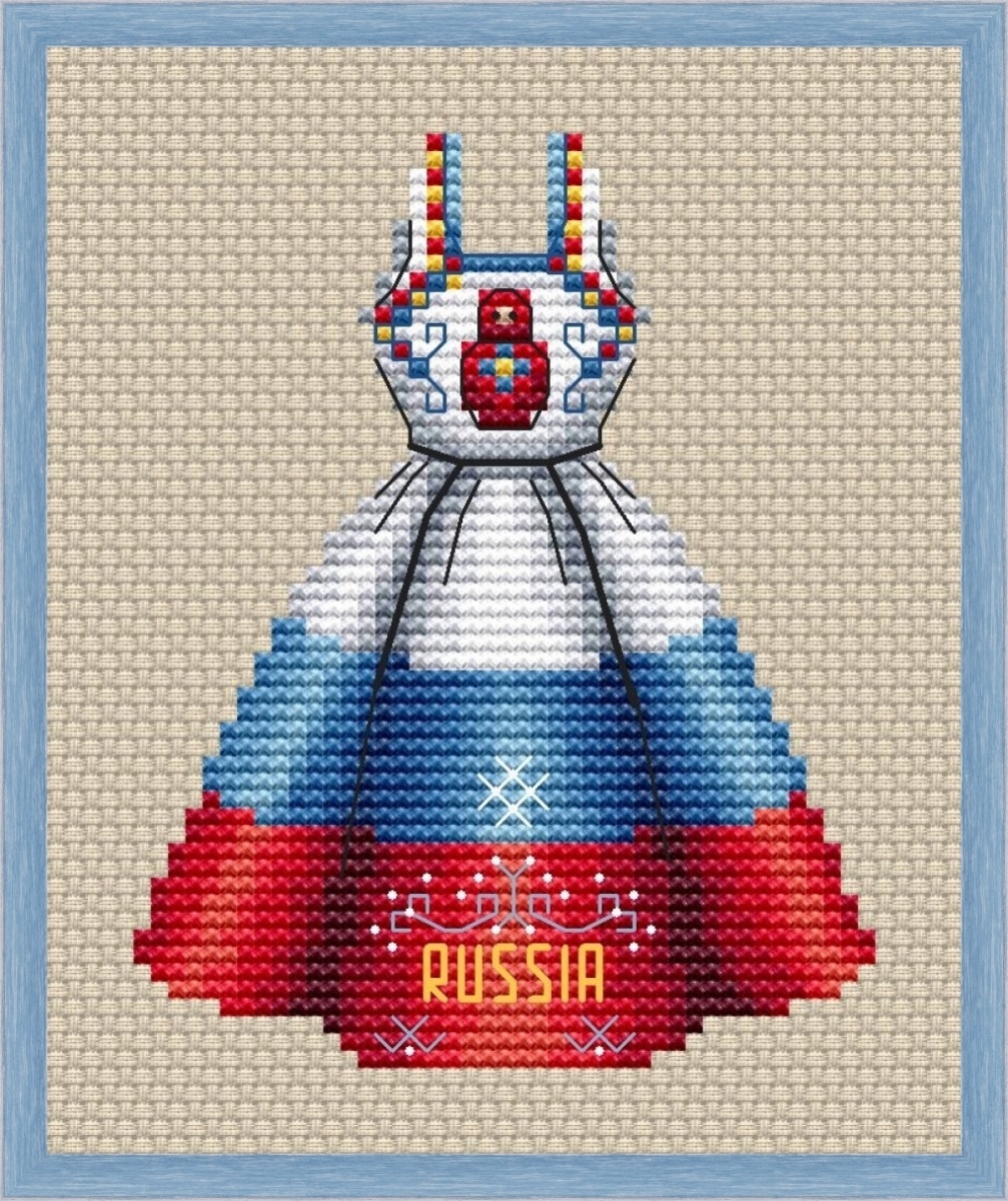 Dress. Russia Cross Stitch Pattern фото 1