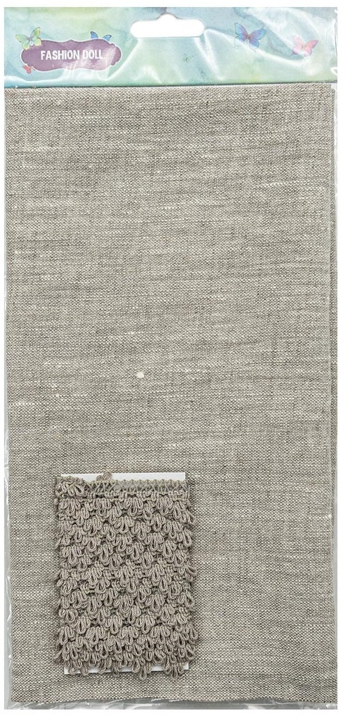 Grey&Linen Linen with Braid Patchwork Fabric фото 2