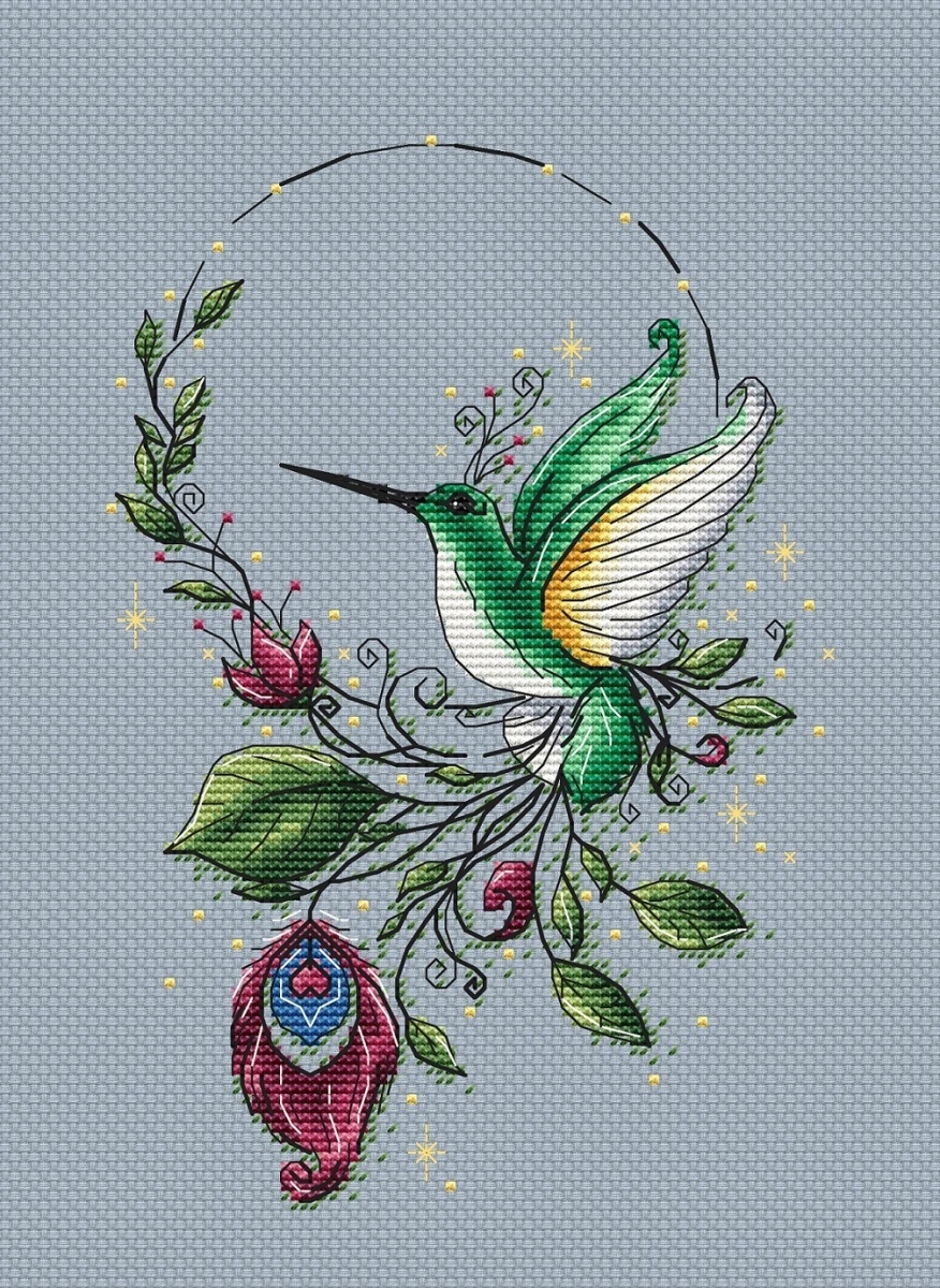 Bird of Happiness Cross Stitch Pattern фото 1
