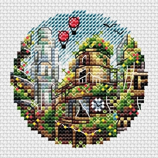 Minipolis Cross Stitch Pattern фото 1