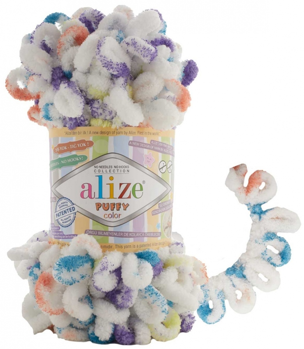 Alize Puffy Color, 100% Micropolyester 5 Skein Value Pack, 500g фото 75