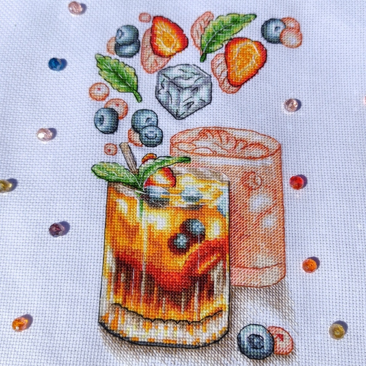 Festive Cocktail Cross Stitch Pattern фото 12