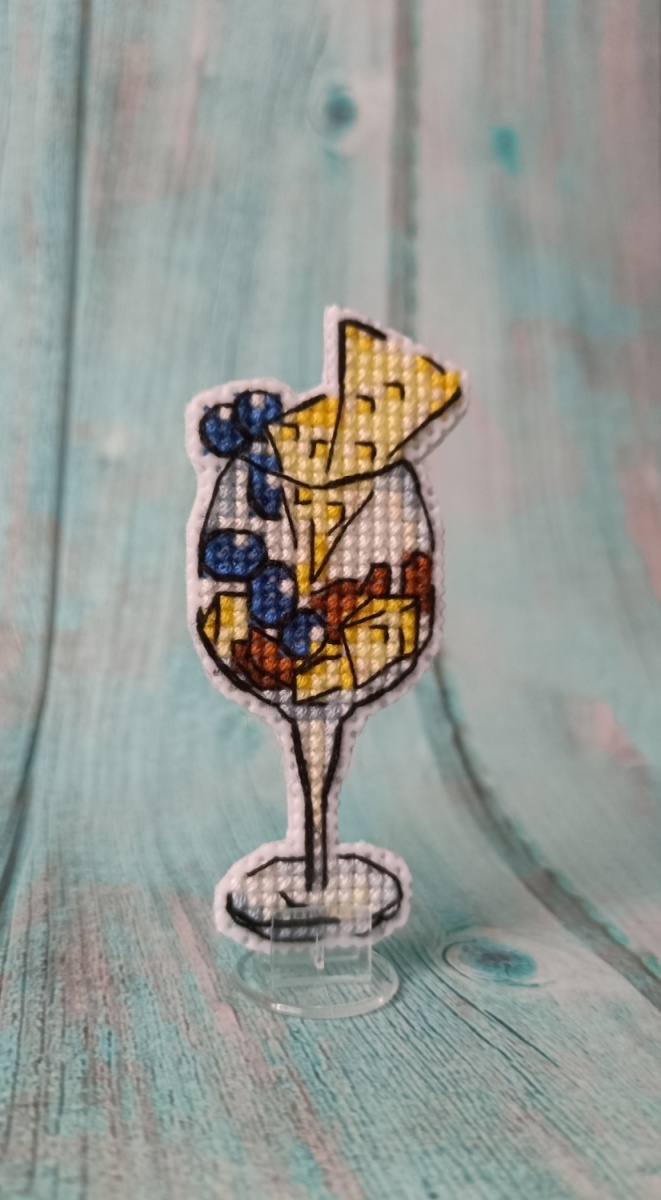 Wine Glass Cross Stitch Pattern фото 2