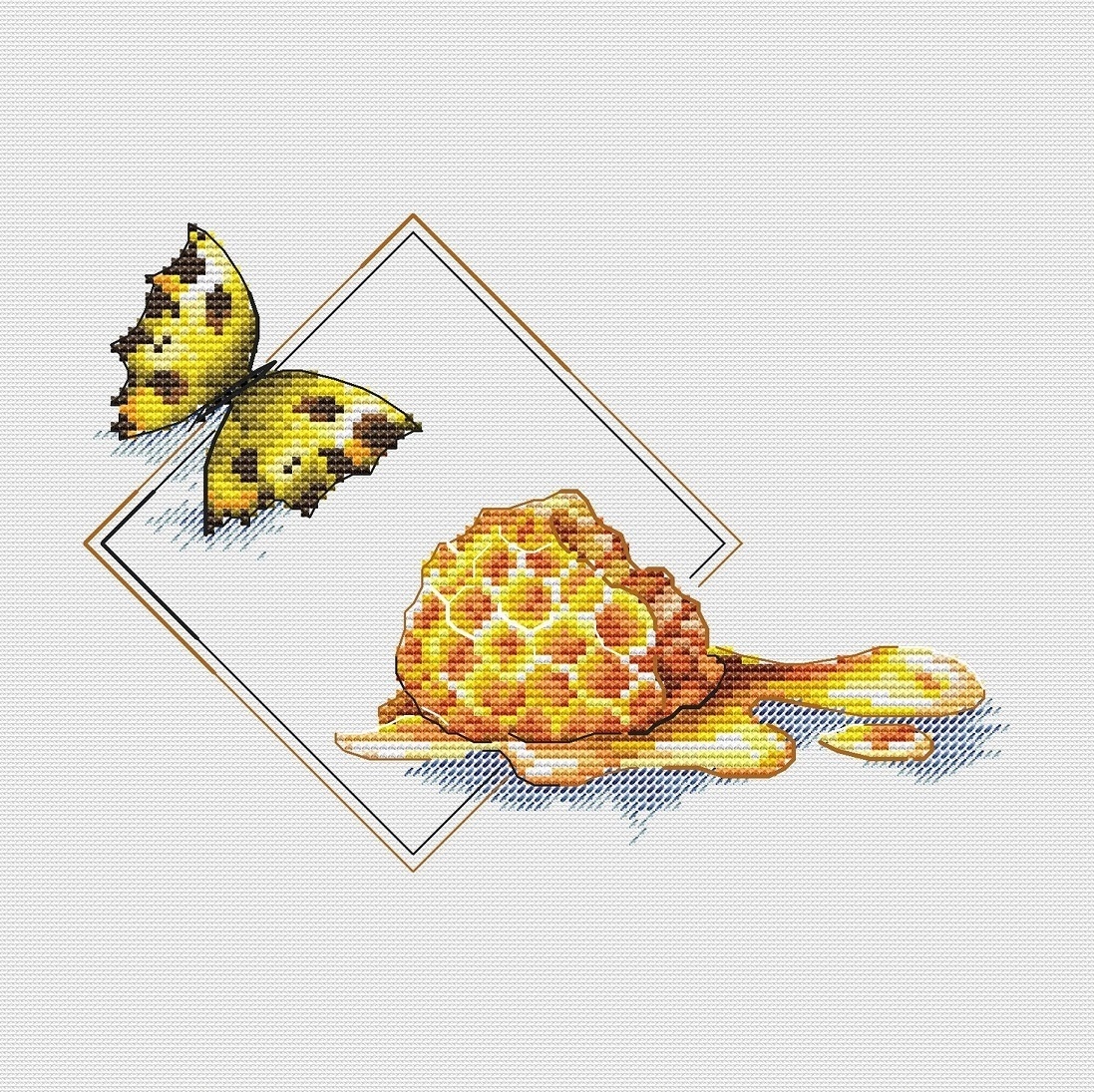 Honeycomb Cross Stitch Pattern фото 1