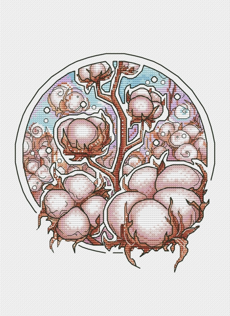 Botany. Cotton Cross Stitch Pattern фото 1