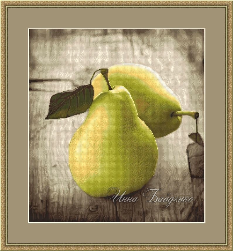 Pear Fruits Cross Stitch Pattern фото 1