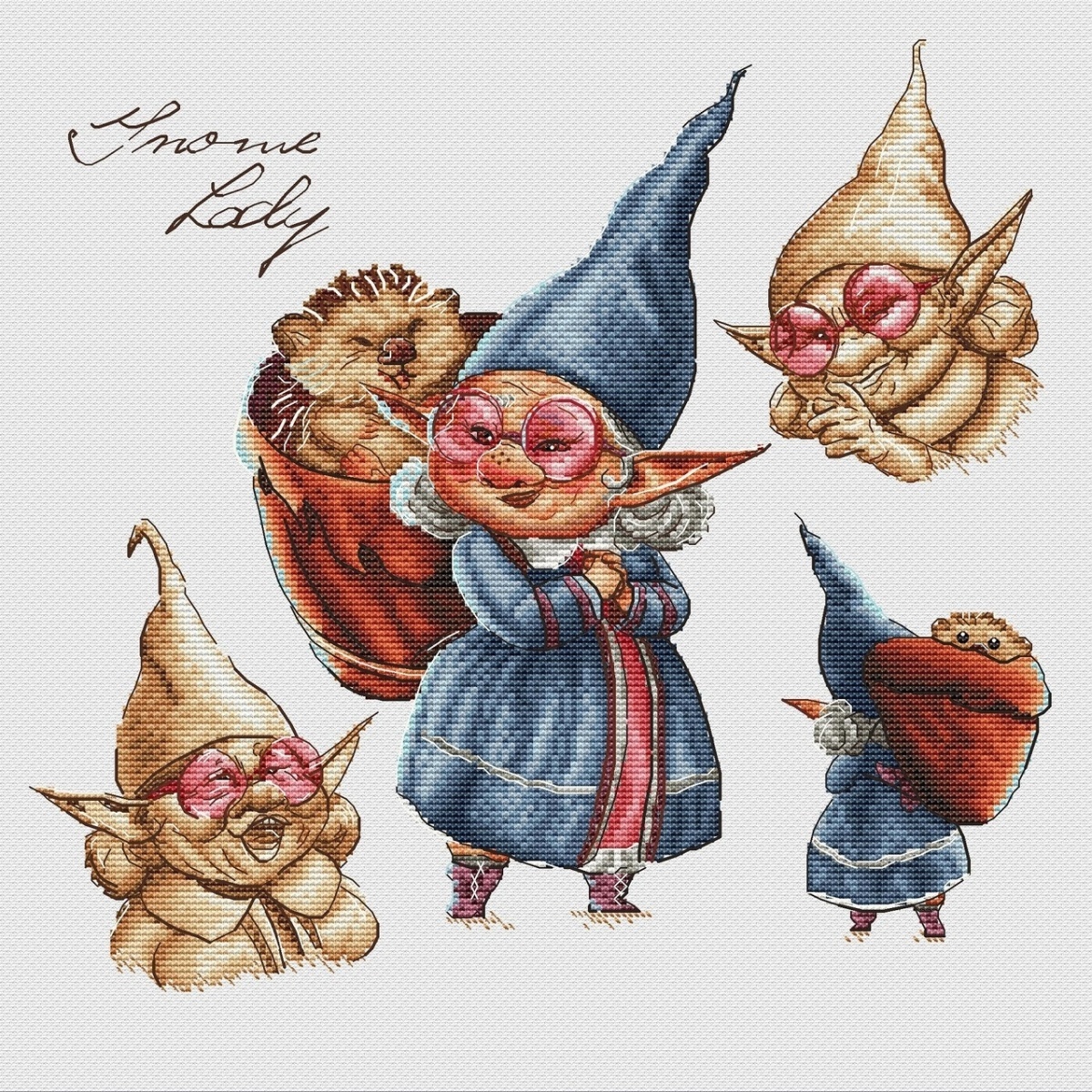 Gnome Lady Cross Stitch Pattern фото 1