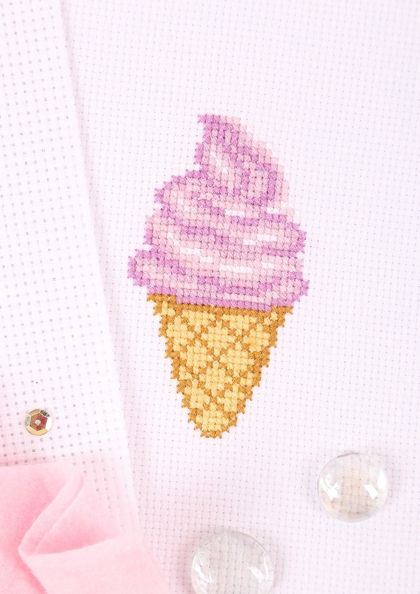 Ice Cream Cross Stitch Kit фото 3