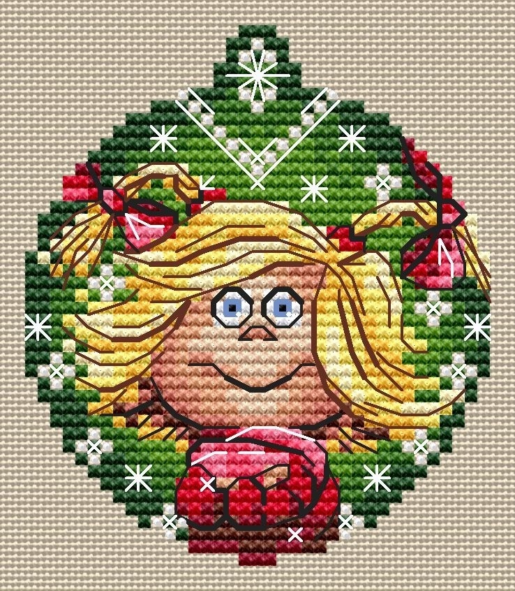 Christmas Bauble. Cindy Lou Cross Stitch Pattern фото 1