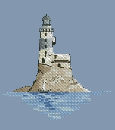 The Abandoned Lighthouse of Cape Aniva Cross Stitch Patern фото 1