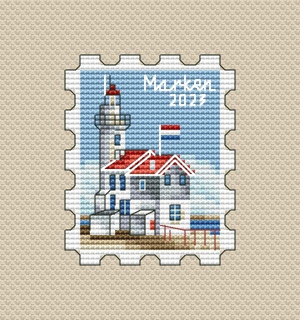 Marken Postage Stamp Cross Stitch Pattern фото 1